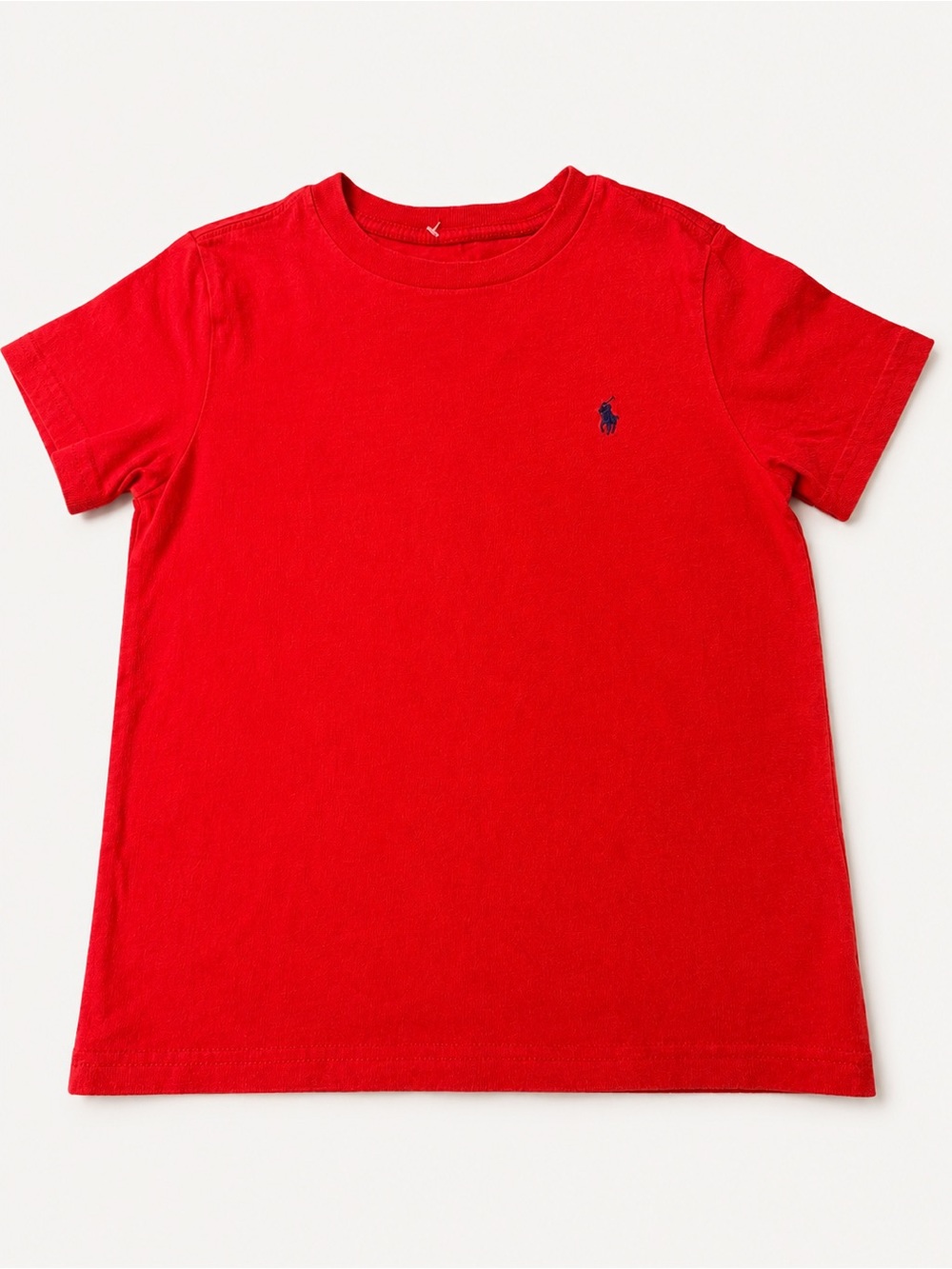 Ralph Lauren Red Short-Sleeve Kids Tee with Navy Pony
